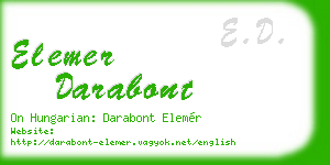 elemer darabont business card